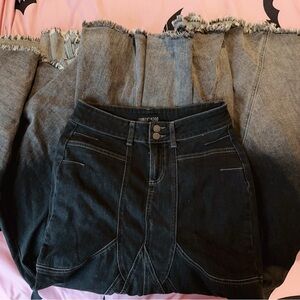 Dolls kill denim maxi mermaid tail skirt M